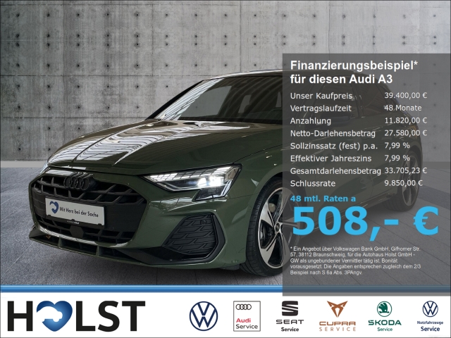 A3 Sportback 35TFSI S-line AHK 19 Navi Pano Progressiv Matrix