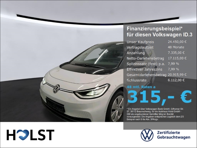 ID.3 107 kW Pro MatrixLED RüFaKa NAVI CCS 58kWh