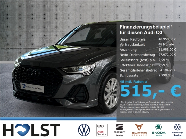 Q3 1.5TFSI S-tronic Sportback S-line NAVI GJR RüFaKa LED