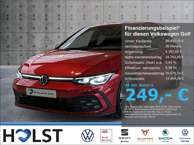 Golf VIII 2.0TDI GTD DSG Matrix Kamera Stdhz. Sprache Side